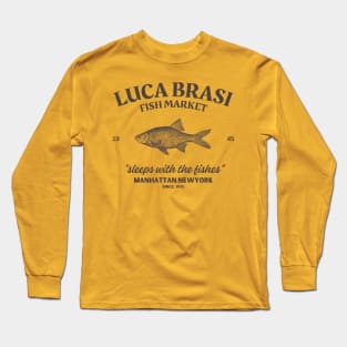 Lucas Brasi Sleeps With The Fishes Vintage Look Design Fanart 1 Long Sleeve T-Shirt